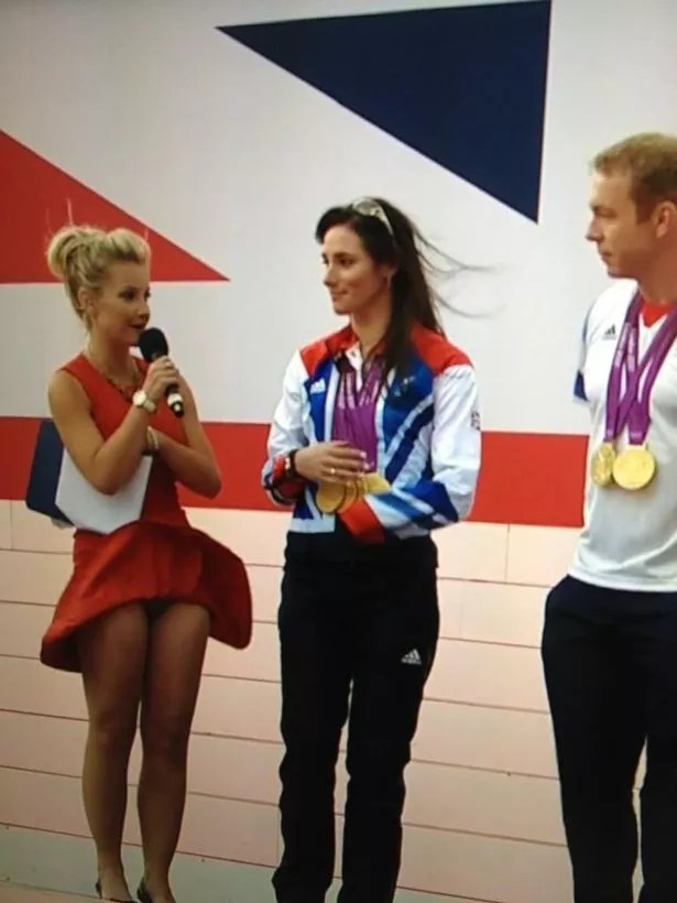 Helen Skelton flashes knickers in wardrobe malfunction at Olympic(05)